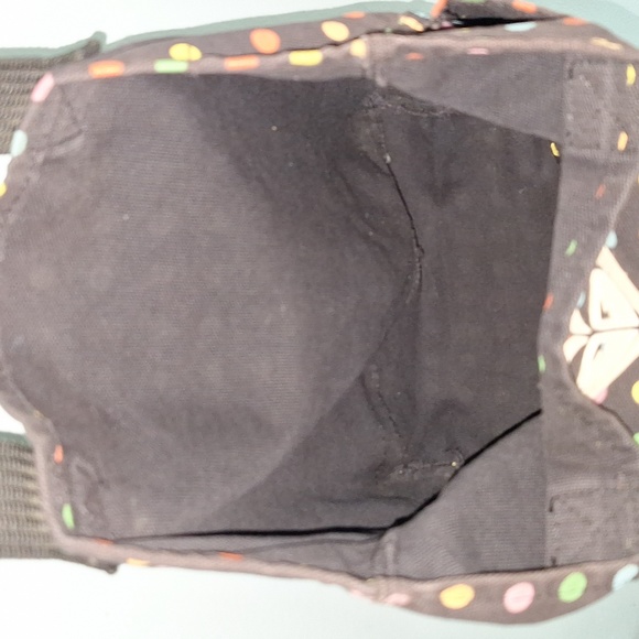 🟢 Roxy tote bag/shoulder purse. Black with polka dots. - Picture 4 of 13